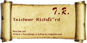 Teichner Richárd névjegykártya